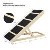 Tall Adjustable Pet Ramp;  Folding Portable Wooden Dog Cat Ramp;  Non-Slip Paw Traction Surface Dog Step for Car;  SUV;  Bed;  Couch;  Adjustable Heig