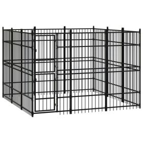 vidaXL Outdoor Dog Kennel Steel 89.2 ftÂ¬â‰¤