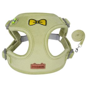 dog Harnesses and dog leash set; Pet Traction Rope Vest Pet Chest Strap Small and Medium Dog Strap Reflective Dog Walking Rope Wholesale (colour: green, Specification (L * W): XL)