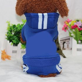 Pet four-legged clothes (Color: Dark Blue, size: L)