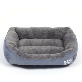 Washable Pet Dog Cat Bed Puppy Cushion House Pet Soft Warm Kennel Dog Mat Blanke (Color: Gray, size: XL)