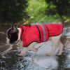 Reflective Dog Raincoat Hooded Slicker Poncho for Small to X-Large Dogs and Puppies; Waterproof Dog Clothing