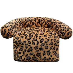 Pet Supplies Plush Kennel Sofa Blanket (Option: Orange Leopard-50x70cm600G)